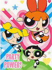 POWERPUFF GIRLS Happy Birthday Party INVITATIONS w/envelopes for 8 guests