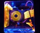 Fast Intel i5-7600K Black & UV Orange WIN 10 Gaming PC Computer w/ AMD RX590 GPU