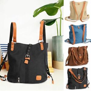 Women Large Canvas Backpack Girls School Bag Waterproof Bookbag Travel Handbag