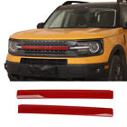 2X Red Front Grille Grill Strip Cover Trim For Ford Bronco Sport 21+ Accessories (For: 2021 Ford Bronco Sport Badlands 2.0L)