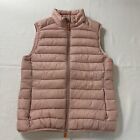 Save The Duck Zip Up Plumtech Puffer Vest Womens Medium Quilted Jacket Pink