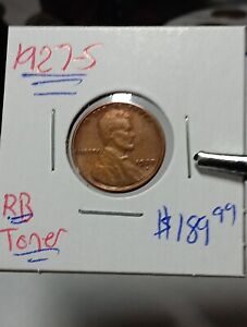 1927-S  Lincoln Wheat Cent Bu Choice Red Brown Toner D/285