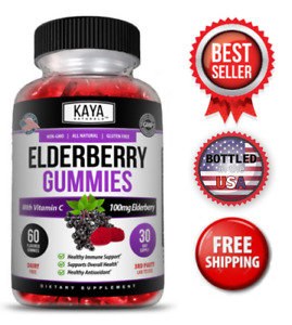 Elderberry Immune Support Gummies, Zinc, Vitamin C, Great Flavored Gummy