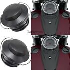 Left + Right Black Flush Mount Pop Up Vented Fuel Tank Gas Cap Fits For Harley