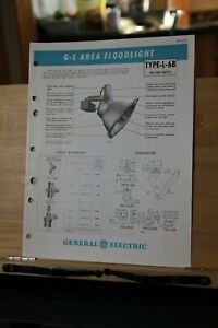 General Electric GE Brochure Floodlight Type L 68 Stadium Light Vintage 1946 L68