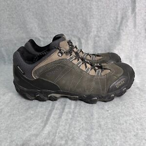 Oboz Bridger Low B-Dry Waterproof Hiking Shoes Men's size 12 Dark Shadow Green