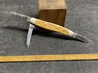 Vintage Craftsman 3 Blade Pocket Knife Bone Handle USA K81
