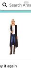 Women's Sleeveless Cardigan – Casual Long Maxi Size M