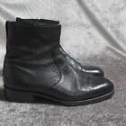 #1 MENSWEAR Tom Ford Made Italy Black Grained Leather Side Zip City Boots 10.5