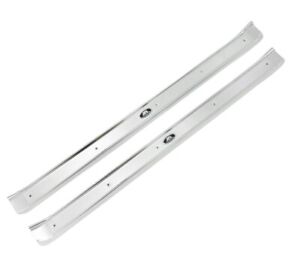 Pair Sill Scuff Plates w/ Decals For 1965-1970 Chevy Impala 2-Door (For: 1966 Impala)