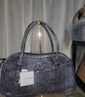 NWT Sag Harbor Women's Faux Leather Handbag  Animal Print Charcoal color