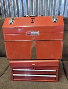 Vintage Craftsman Sears tool boxes Metal with storage