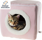 Pet Bed Cat Cave Dog House Warming Soft Plush Removable Foam Cushion Privacy