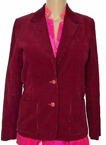 Vintage Sears The Fashion Place 70s Wine Red  Burgundy Corduroy Blazer Jacket 8