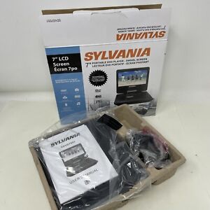 Sylvania Portable DVD player 7”  LCD Swivel Screen, Remote, Manuals SDVD7051 NOB