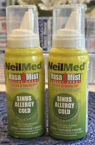 NeilMed Nasal Mist Saline Spray Nasal Decongestant (2 pack) 1.1 oz each