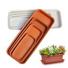 Rectangle Durable Plastic Tray Saucers Drip Trays Indoor Outdoor Plant Saucer