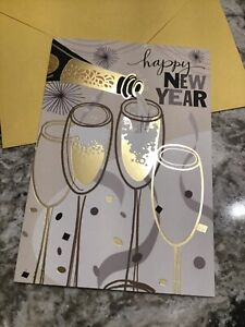Happy New Year Bright Bubbly Good Times 5”x7” Hallmark Greeting Card