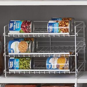 Kitchen 3 Tier Can Food Rack Holder Pantry Organizer Soup Beer Soda Coke Storage