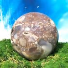517G Natural Ocean Jasper Quartz Ball Crystal Sphere Mineral Specimen Healing