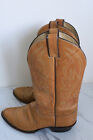 Vintage Justin Cowboy Western Boots Leather Tan Brown USA Size - Mens 10.5 D