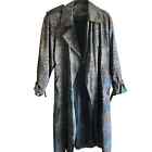 VINTAGE Oliver B Trench Coat Womens OS Green Lightweight Belted Pockets USA