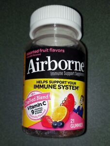 Airborne Immune Support Gummies, Assorted Fruit - 21 Count exp 7/24