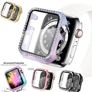 Bling Women Screen Cover Protector Case For Apple Watch Series SE 2 9 8 7 6 5 43