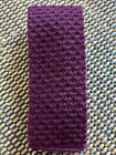 J. Alan Sacks Tie Wool Eggplant Purple VINTAGE Woven Square Tip 2.5” x 53” EVC