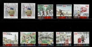 Japan 2021 Posukuma in Great Britain 84Y Complete Used Set Sc# 4538 a-i