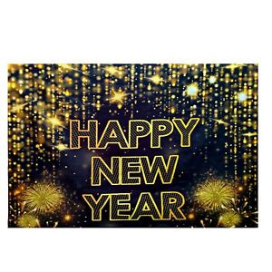Happy New Year Banner 2024 Fabric,72 x44 Inch New Year Backdrop for Party, Ho...