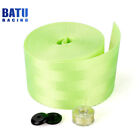 Seat Belt Webbing Polyester Seat Lap Retractable Nylon Safety Strap 3.5M Green