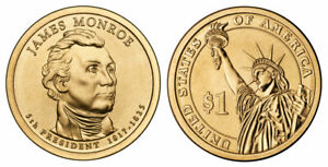 2008-P JAMES MONROE Presidential Dollar ~ Brilliant Uncirculated ~ Coin