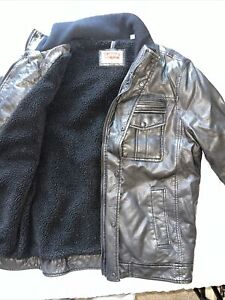 Levi Faux Leather Bomber Jacket
