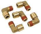 5Pk DOT Brass Push to Connect Fitting Elbow 1/4