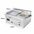 Commercial Flat Top Gas Propane Griddle Grill BBQ Hot Plate Grill + Deep Fryer