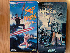 Class of Nuke 'Em High 1987 MEDIA  VHS Rare Cult Troma/Surf Nazi's 2 4 1 AS-IS