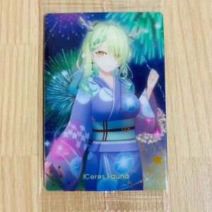 Ceres Fauna hololive Wafer 3 Metallic plastic card Japan NEW
