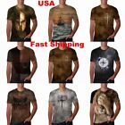 Men T-Shirt Graphic Print Active Wear Summer Vintage Tee T Shirt Breathable Tops