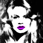 Andy Warhol Brigitte Bardot Purple Lips Canvas Print 17 x 17   #4016