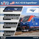 Kato 10-1788 ~ New 2024 ~ N Scale ~ Amtrak 4 Pc Set ~ ALC-42 Superliner Phase VI