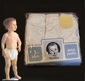 Pack of 3 Gerber vinyl plastic short pants diaper cover baby toddler XL 3T 32lb+