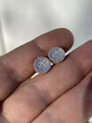 Real 14k Gold Plated 925 Silver IcedCZ Baguette Earrings Studs
