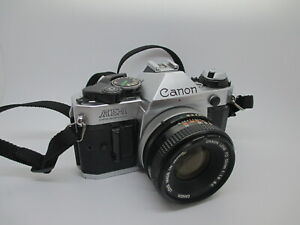 Canon AE-1 Program 35mm SLR Film Camera w/ 50mm f/1.8 FD Lens - WORKING PERFECT