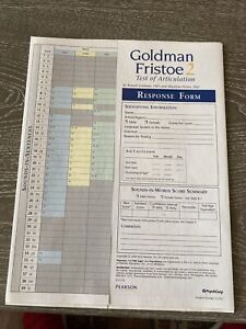 Goldman-Fristoe 2 Test of Articulation Response Forms Protocol Booklet Lot Of 10