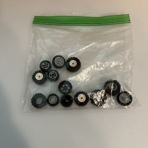 LEGO Tires Black Light Grey Gray Bulk Lot Assorted Tire Parts Pieces 1.1 Ounces