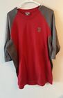 Boston Red Sox MLB 3/4 Sleeve Featherweight Tech Fleece Pullover, Red/Grey
