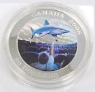 1 oz Silver Coin 2008 $30 Canadian Achievements Series: IMAX Shark Hologram OGP