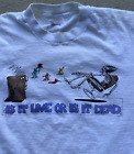 Vintage Grateful Dead T Shirt Men S-5XL Is It Live Or Dead Band Tee White HN871