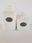 2 THL Classic Farmhouse French Chic Beaded Edge COFFEE & SUGAR Canisters